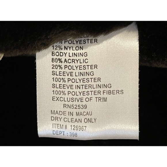 Utex Design Vintage 1980s Womens Long Hooded Coat with Faux Fur Lined Brown SZ L - Picture 10 of 15